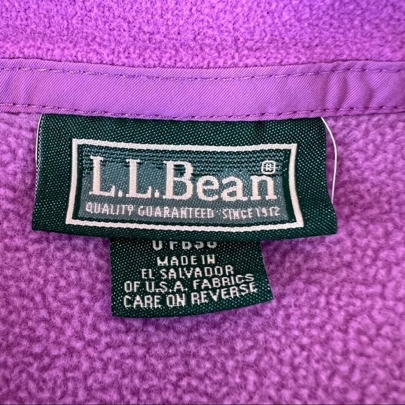 L.L. Bean 1/2 Zip Polartec Fleece Pullover Size Medium Lilac Purple Zip Pockets - Picture 11 of 15